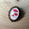 Broche coquelicot accessoire habit féminin fait main en France