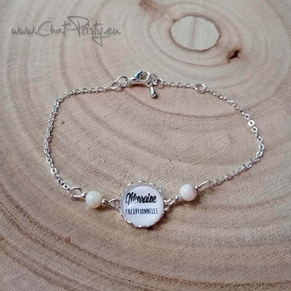 Bracelet marraine message personnalisable