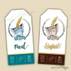 Faire-part de naissance éléphant garçon personnalisé aquarelle Chat Pristy