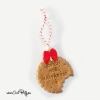 Suspension de Noël artisanale en forme de biscuit