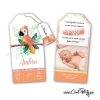 Faire-part de naissance tropical perroquet