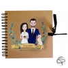 Livre d'or de mariage avec portraits illustrés