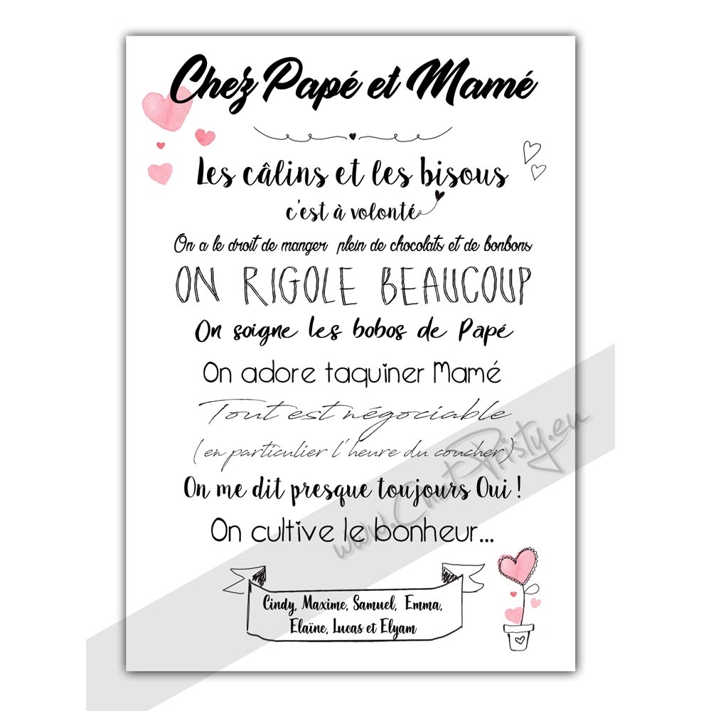 POSTER CHEZ PAPI & MAMIE (POST0186)