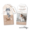 Faire-part de naissance loup original personnalisable