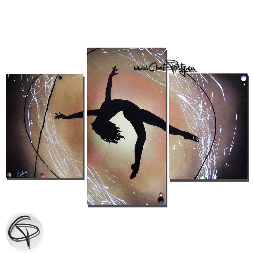 Tableau ballerine acrobate fait main Laura Lefebvre