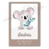 Affiche naissance koala tons mixtes