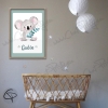 Affiche de naissance koala artisanale made in France