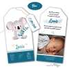 Faire-part de naissance garçon koala aquarelle personnalisable