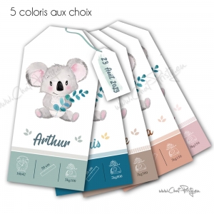 Faire-parts de naissance koala personnalisés