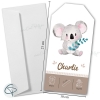 Faire-part naissance koala enveloppes Clairefontaine offertes