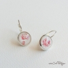 Boucles d'oreilles pivoine, bijou aquarelle femme