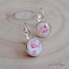 Boucles d'oreilles pivoine aquarelle Laura Lefebvre