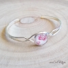 bracelet pivoines bijou argenté femme