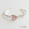 Bracelet fleur rose bijou original