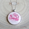 Bijou pivoine original à porter en long sautoir