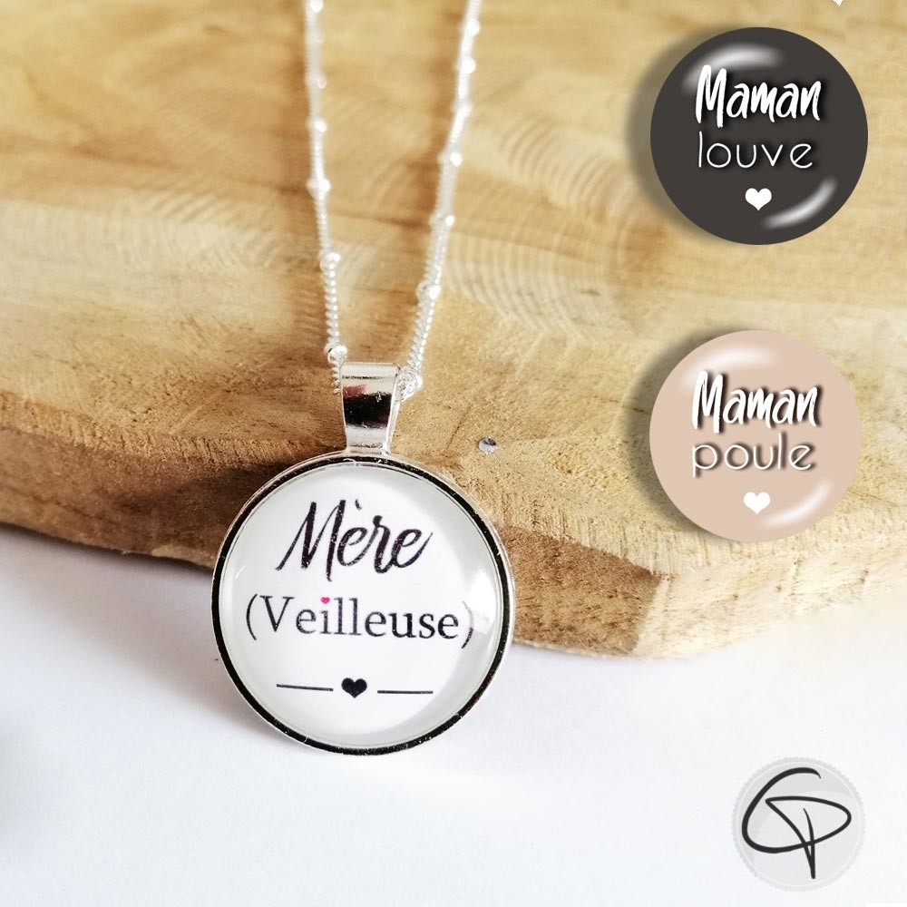 Collier message personnalisé pour maman