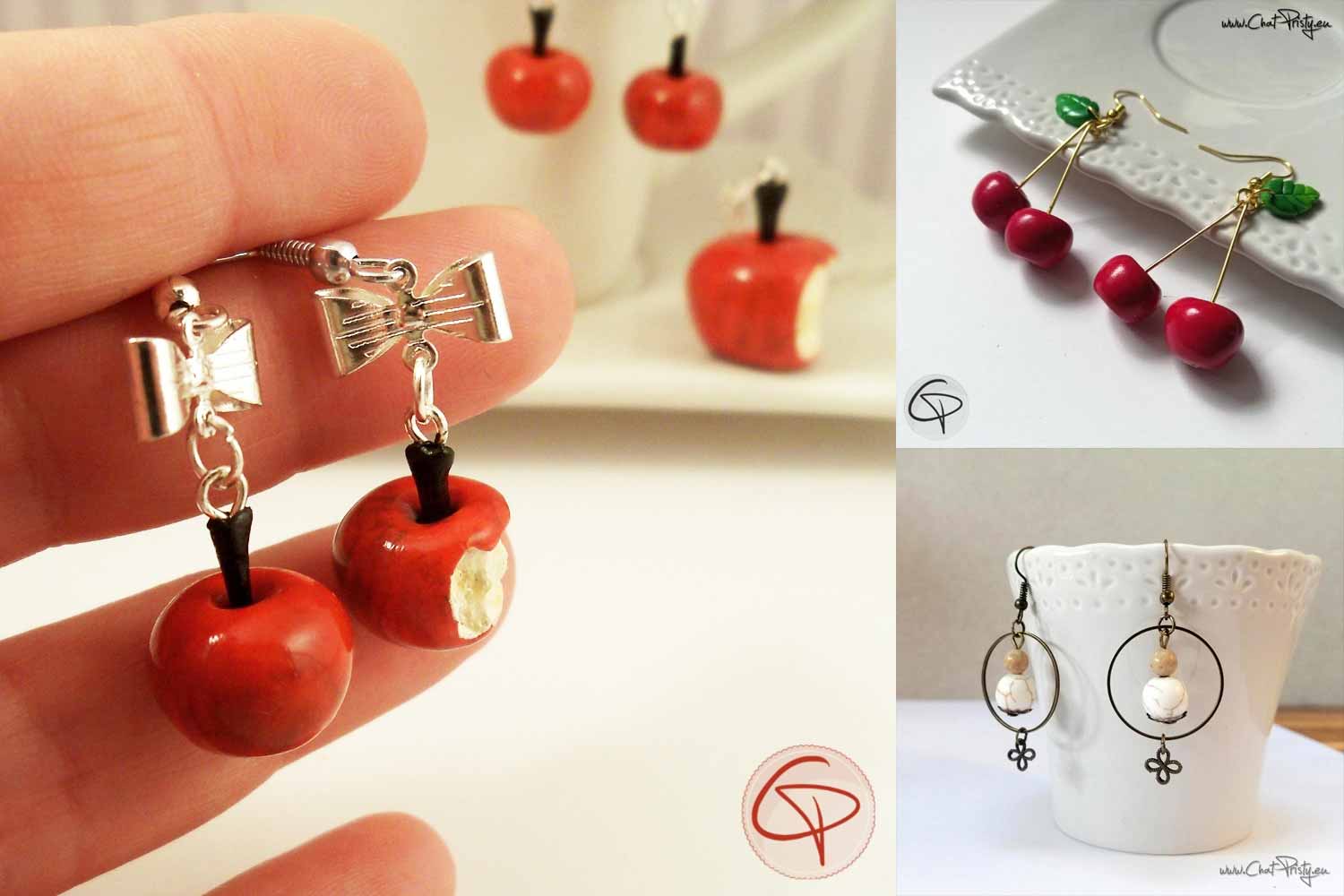 Boucles d'oreilles originales faites main