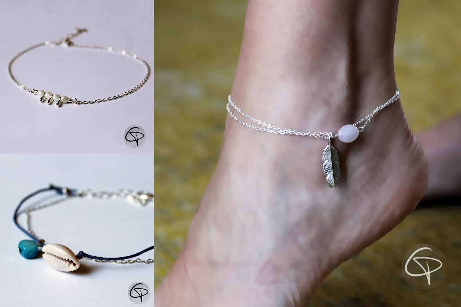 Chaînes et bijoux de cheville fantaisie pour femme