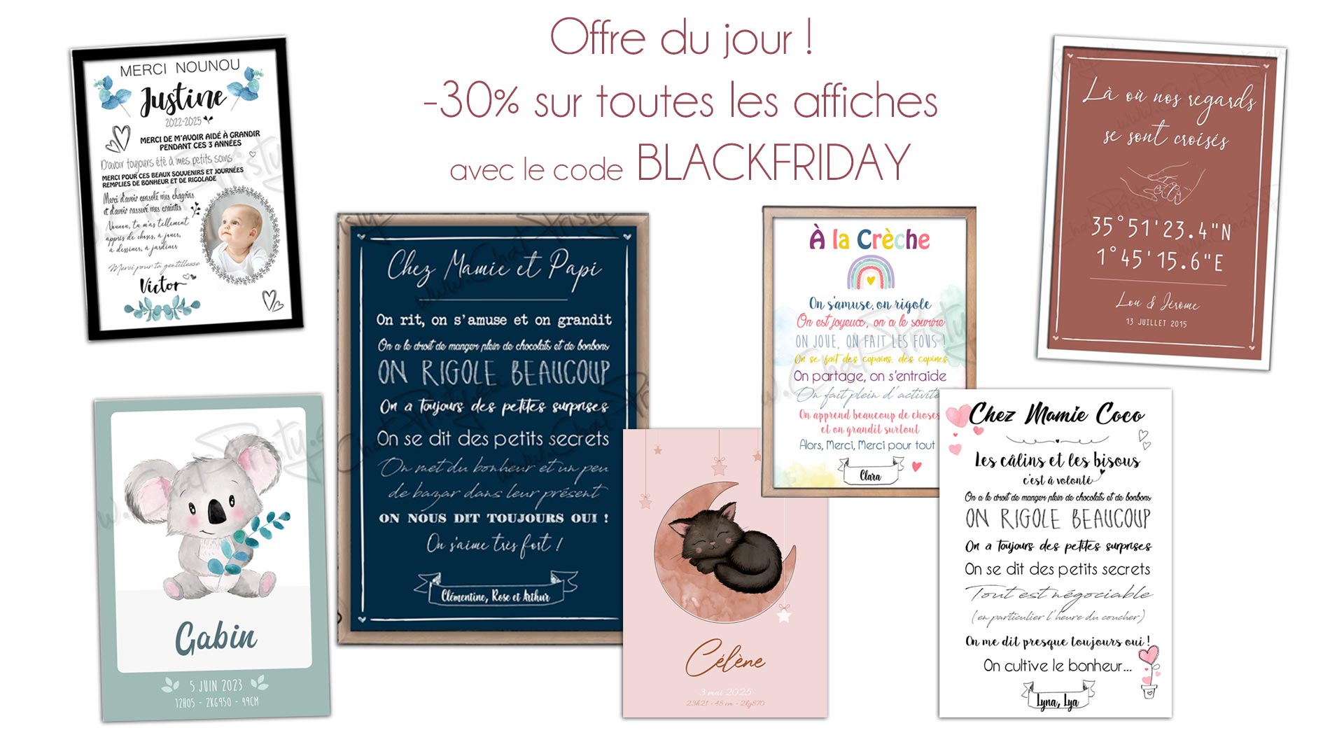code promo exceptionnel -30% affiches