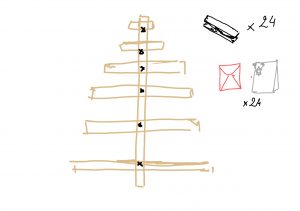 Schema tutoriel Calendrier de l'Avent en bois